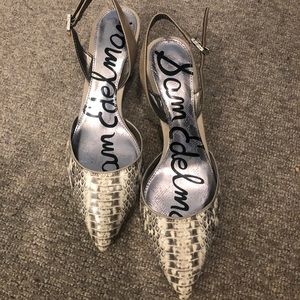Animal print sling backs by Sam Edelman in size 7
